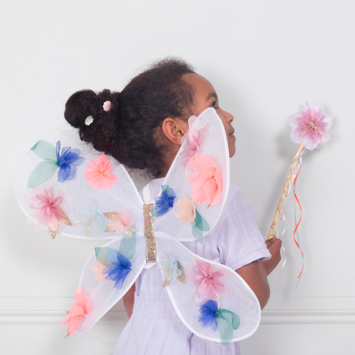 Organza Flower Wings + Wand