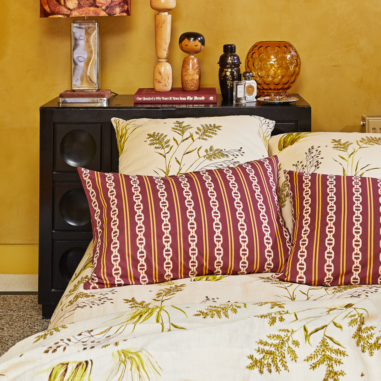 Acadia Cotton Pillowcase Set - Mahogany