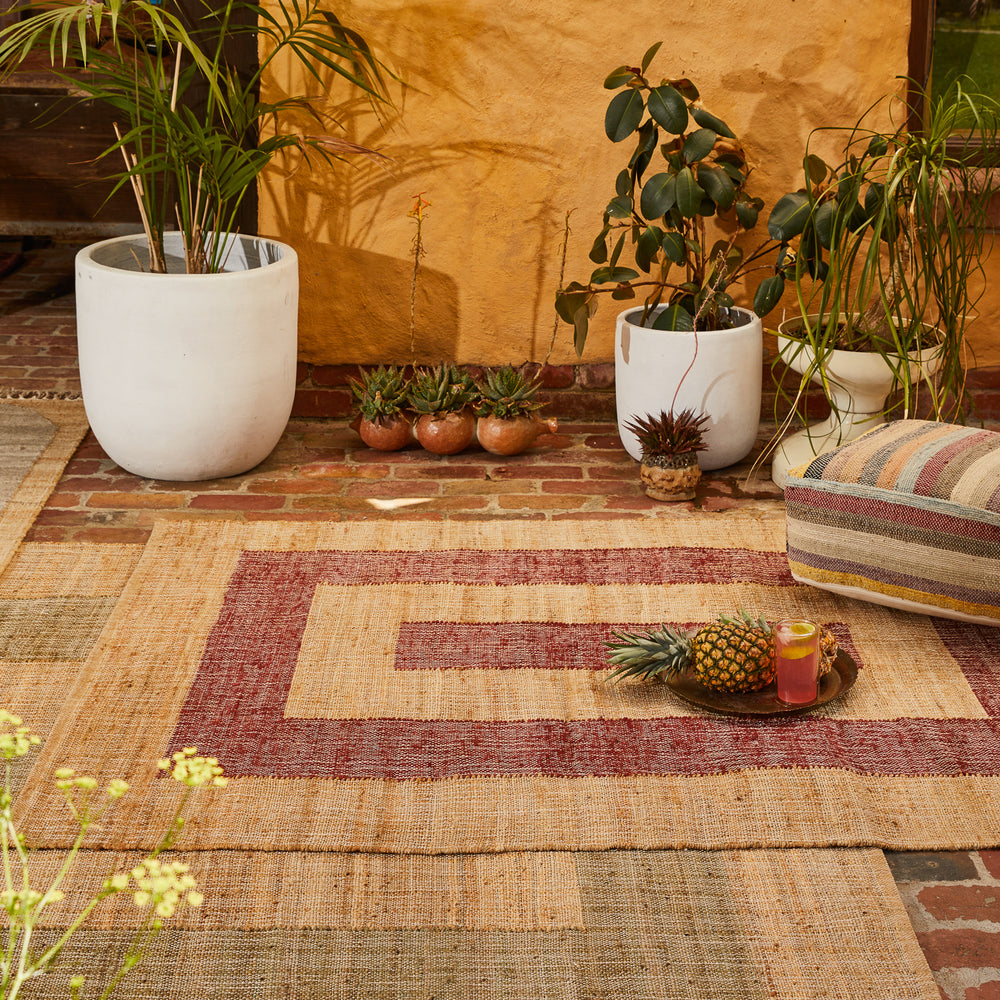Adrienne Jute Rug - Carmine 150 x 210cm