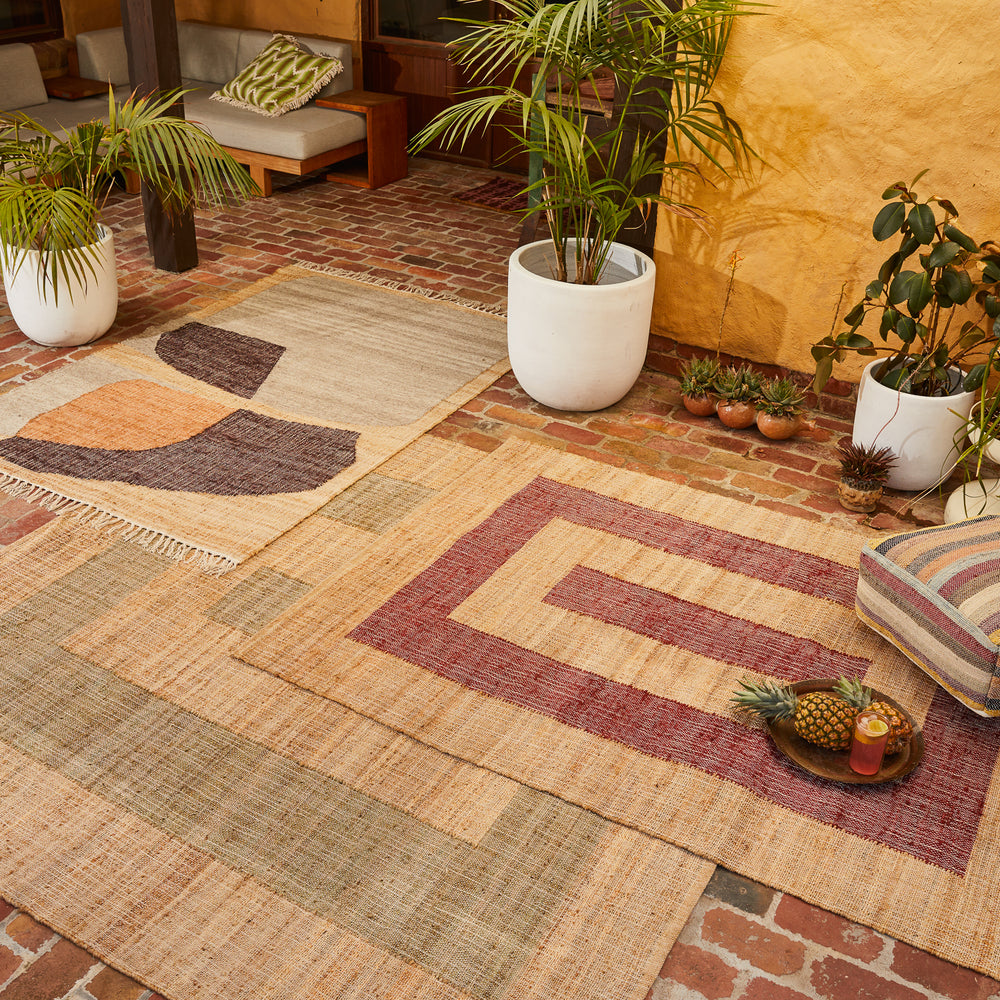 Adrienne Jute Rug - Carmine 150 x 210cm