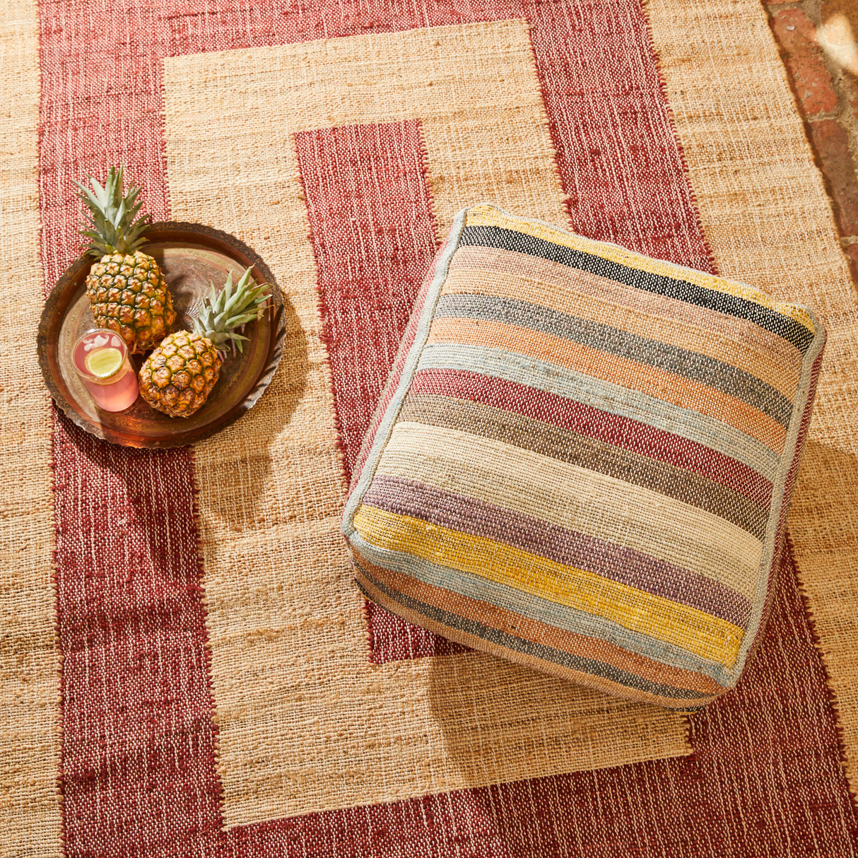 Adrienne Jute Rug - Carmine 150 x 210cm