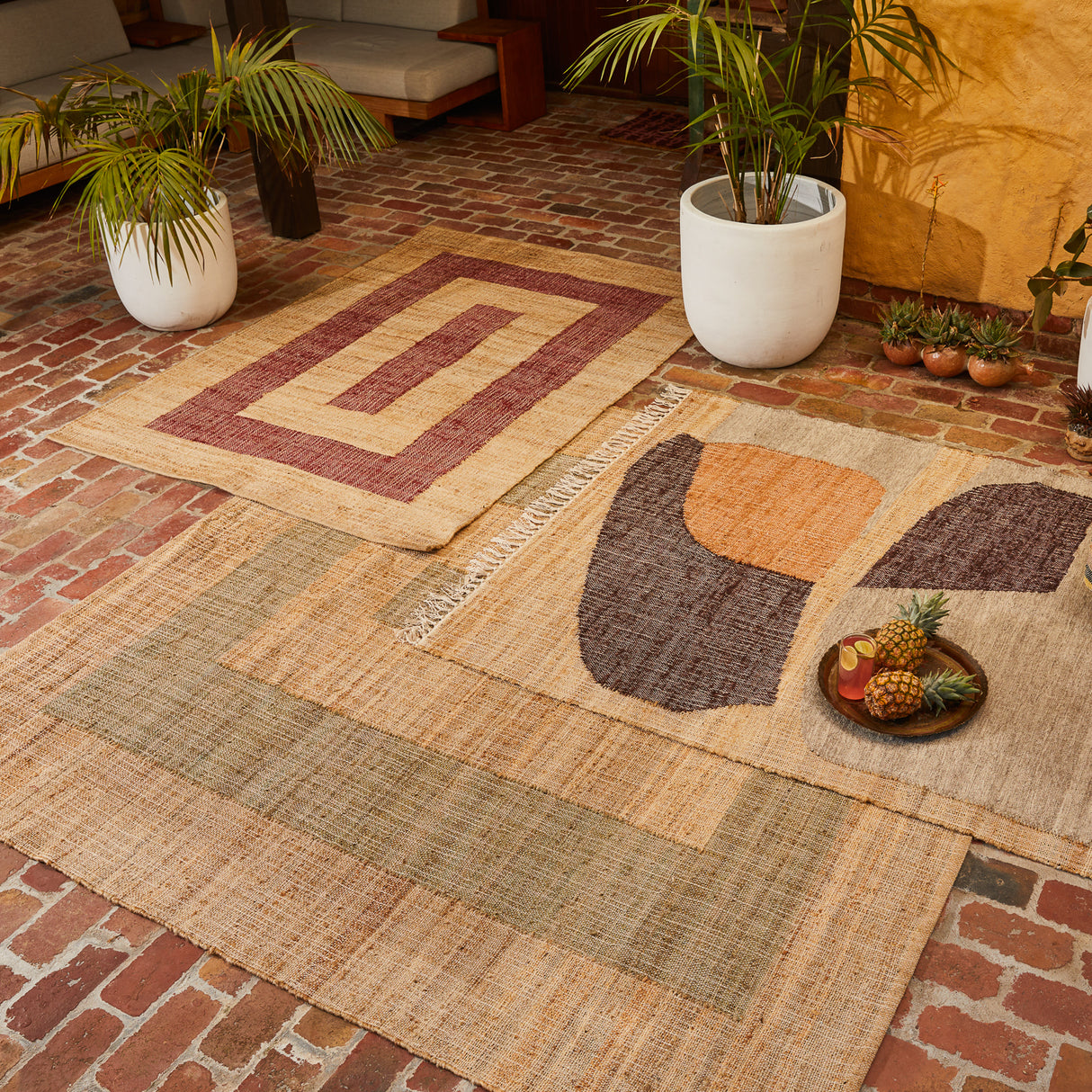 Adrienne Jute Rug - Carmine 150 x 210cm