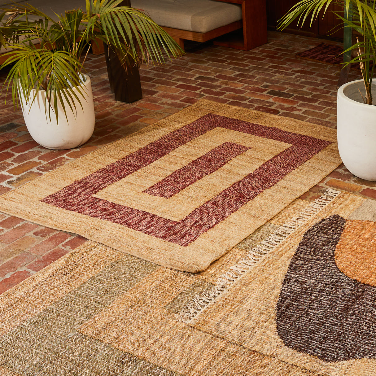 Adrienne Jute Rug - Carmine 150 x 210cm