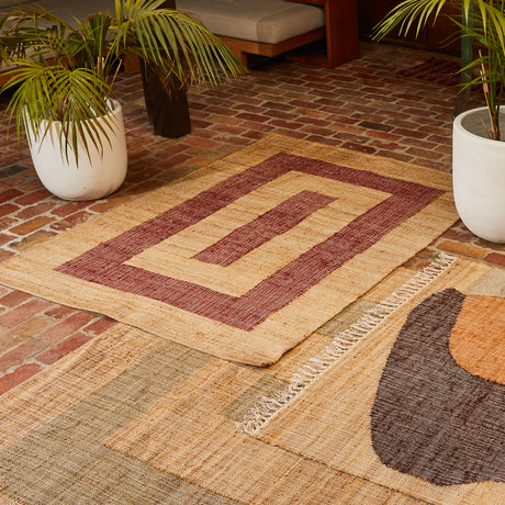 Adrienne Jute Rug - Carmine 150 x 210cm
