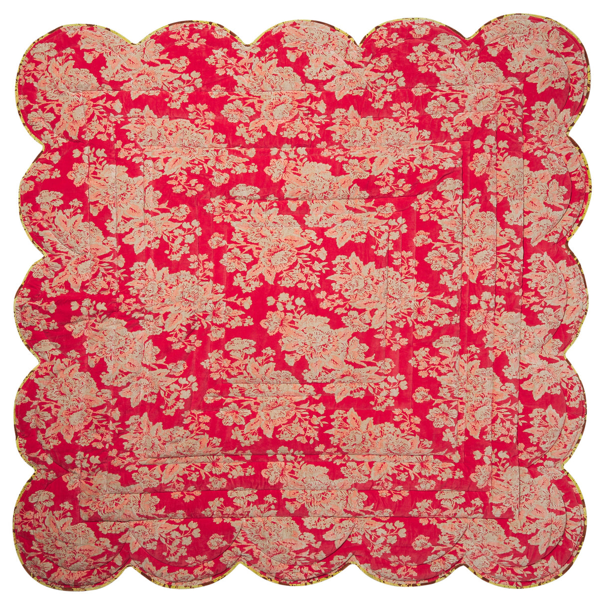 Hazel Scalloped Velvet Bedcover