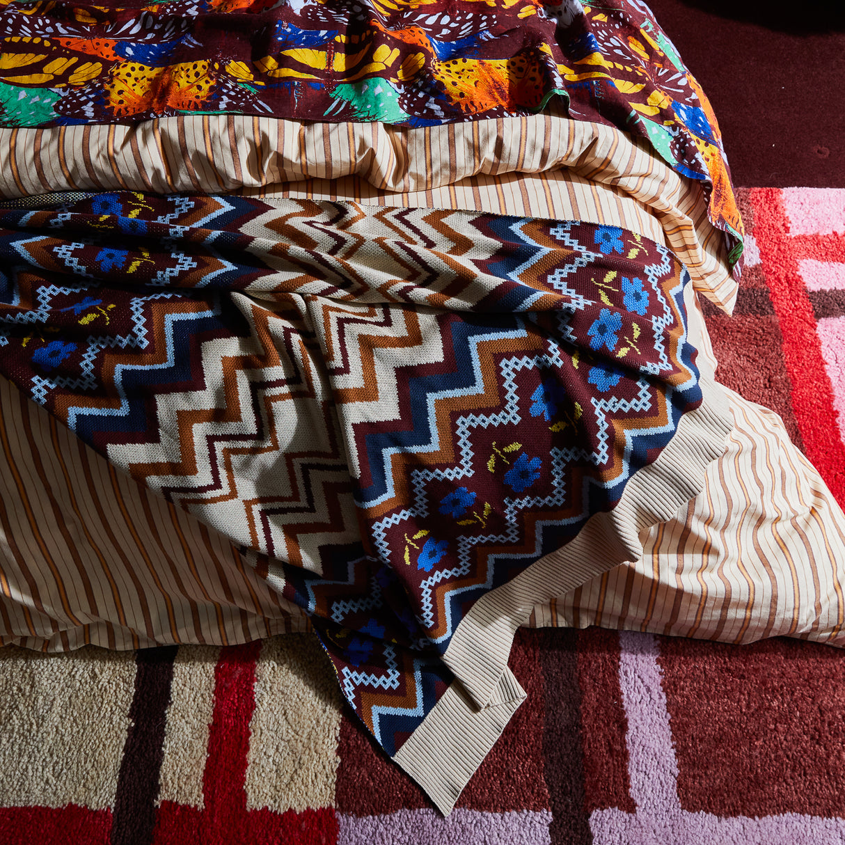 Calina Cotton Knit Blanket - Ink