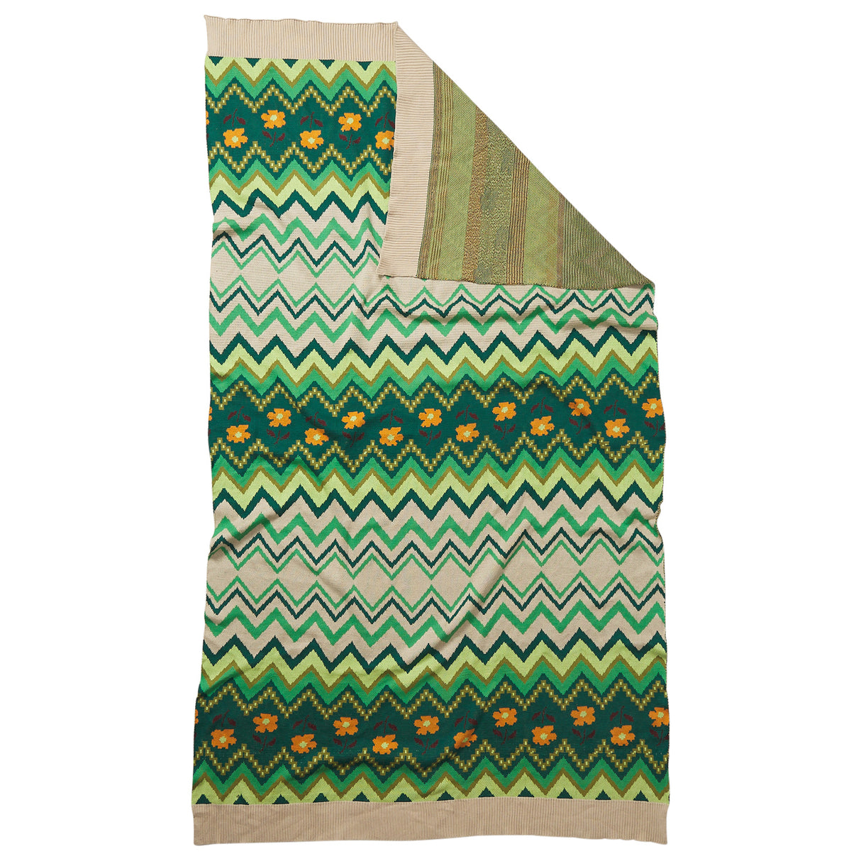 Calina Cotton Knit Blanket - Verdant