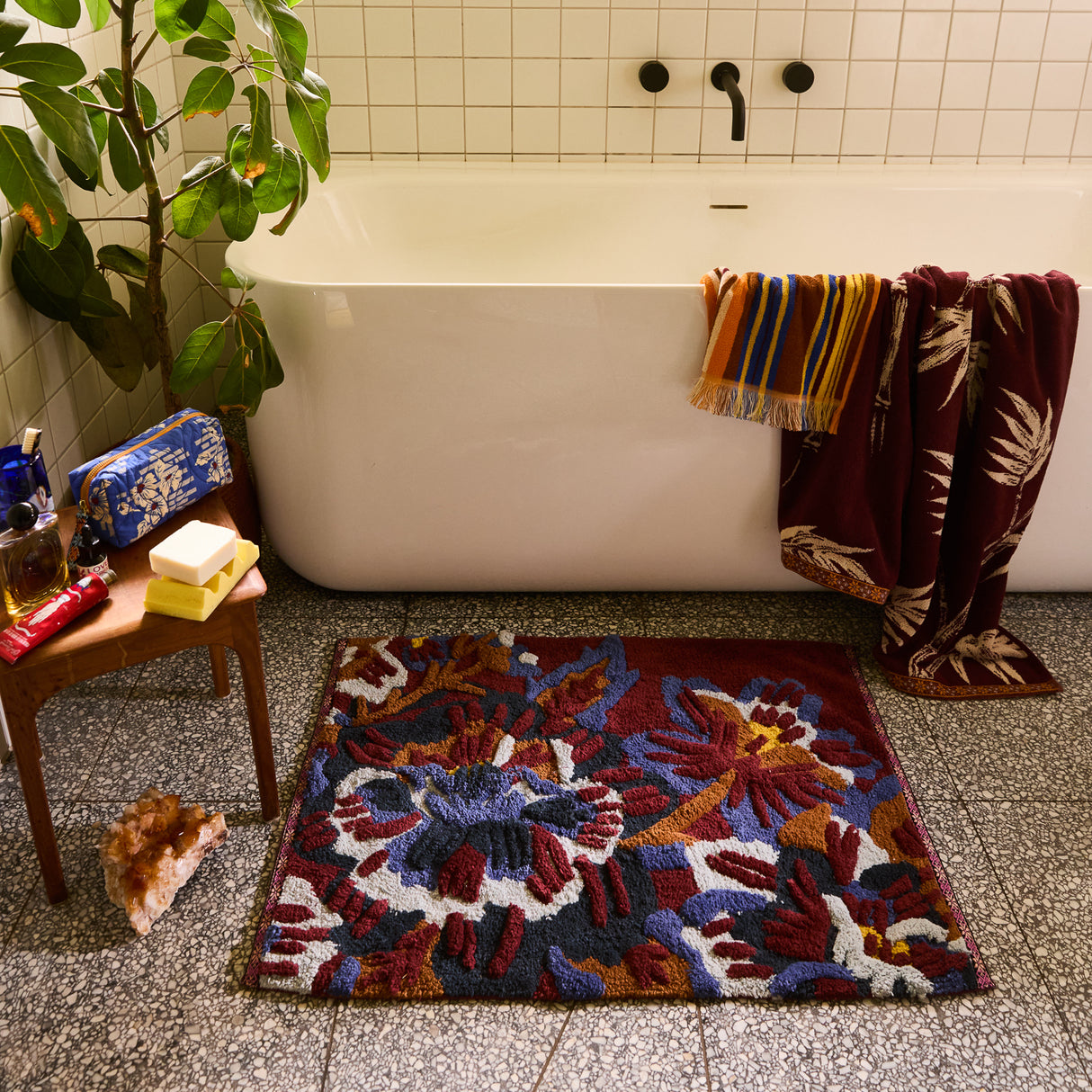 Eliza Bath Mat - Rosewood
