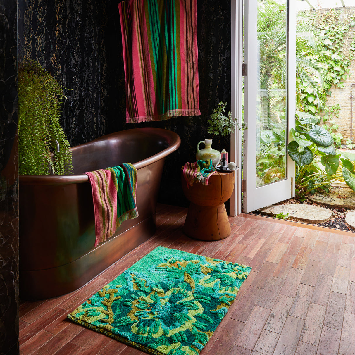 Eliza Bath Mat - Spring Green