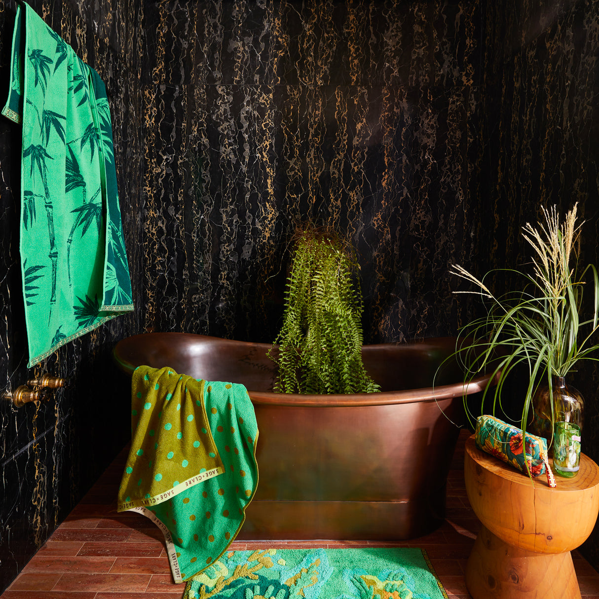 Aneta Bath Sheet - Spring Green