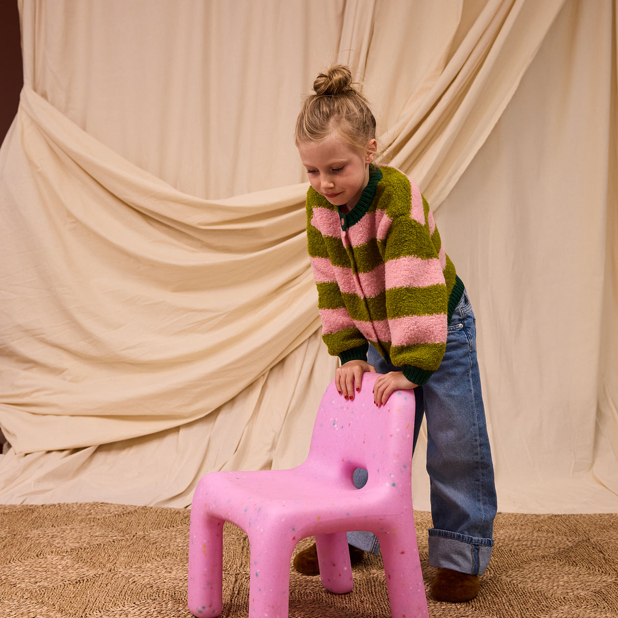 Estrid Kids Cardigan - Blush 3