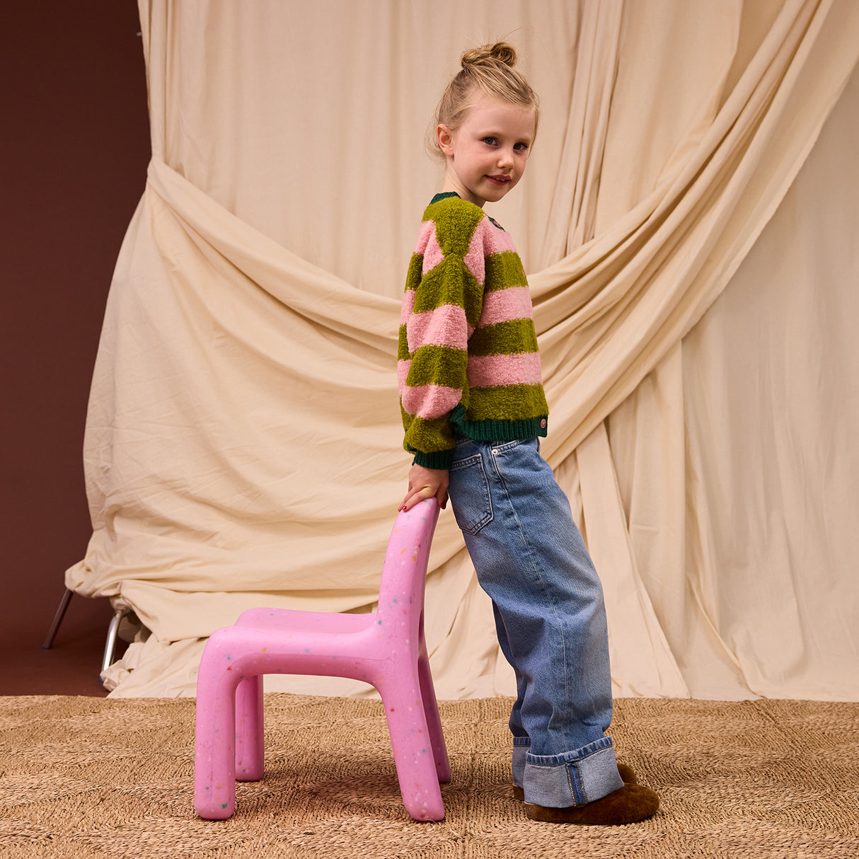 Estrid Kids Cardigan - Blush 3