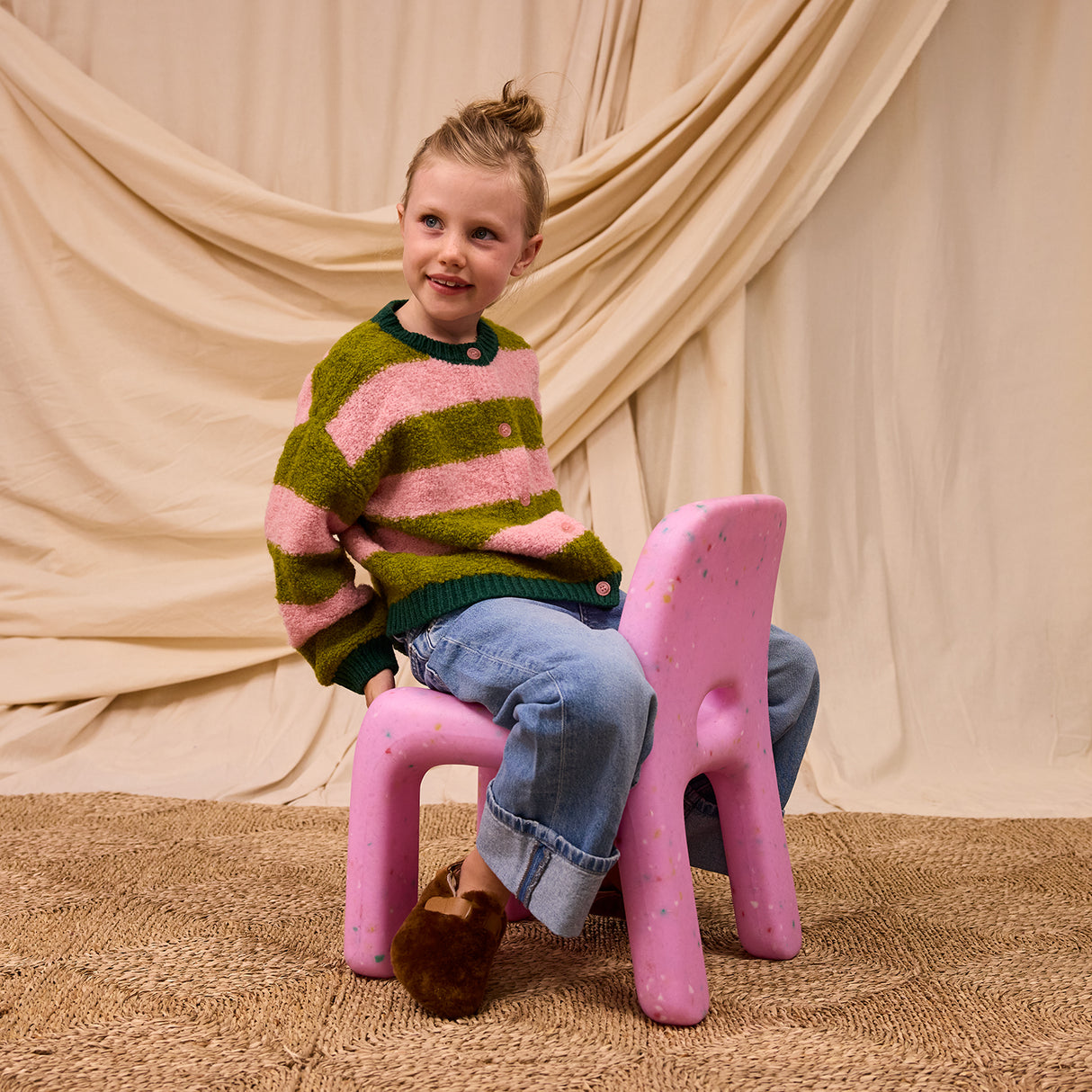 Estrid Kids Cardigan - Blush 3