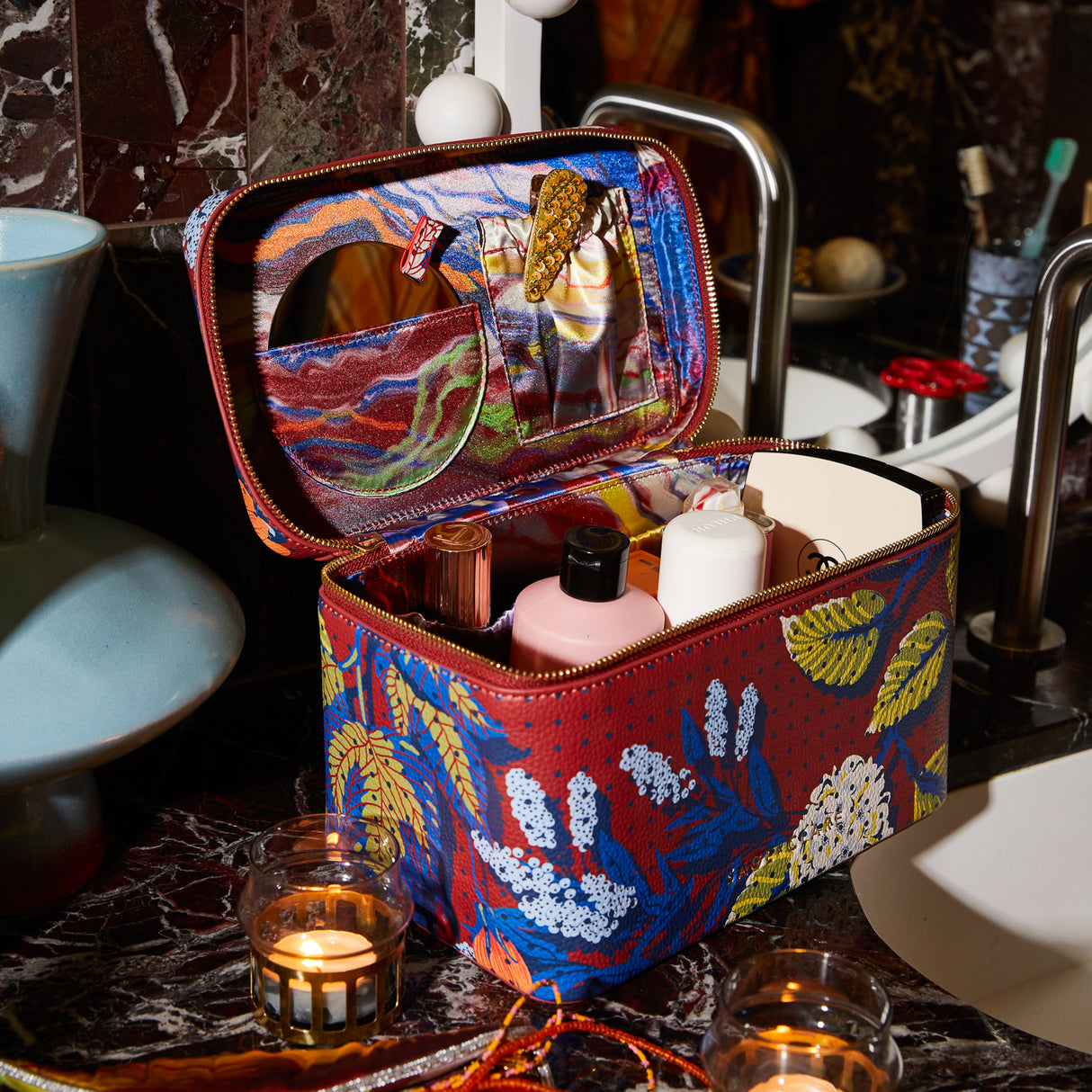 Heidi Large Vanity Case - Burnt Sienna