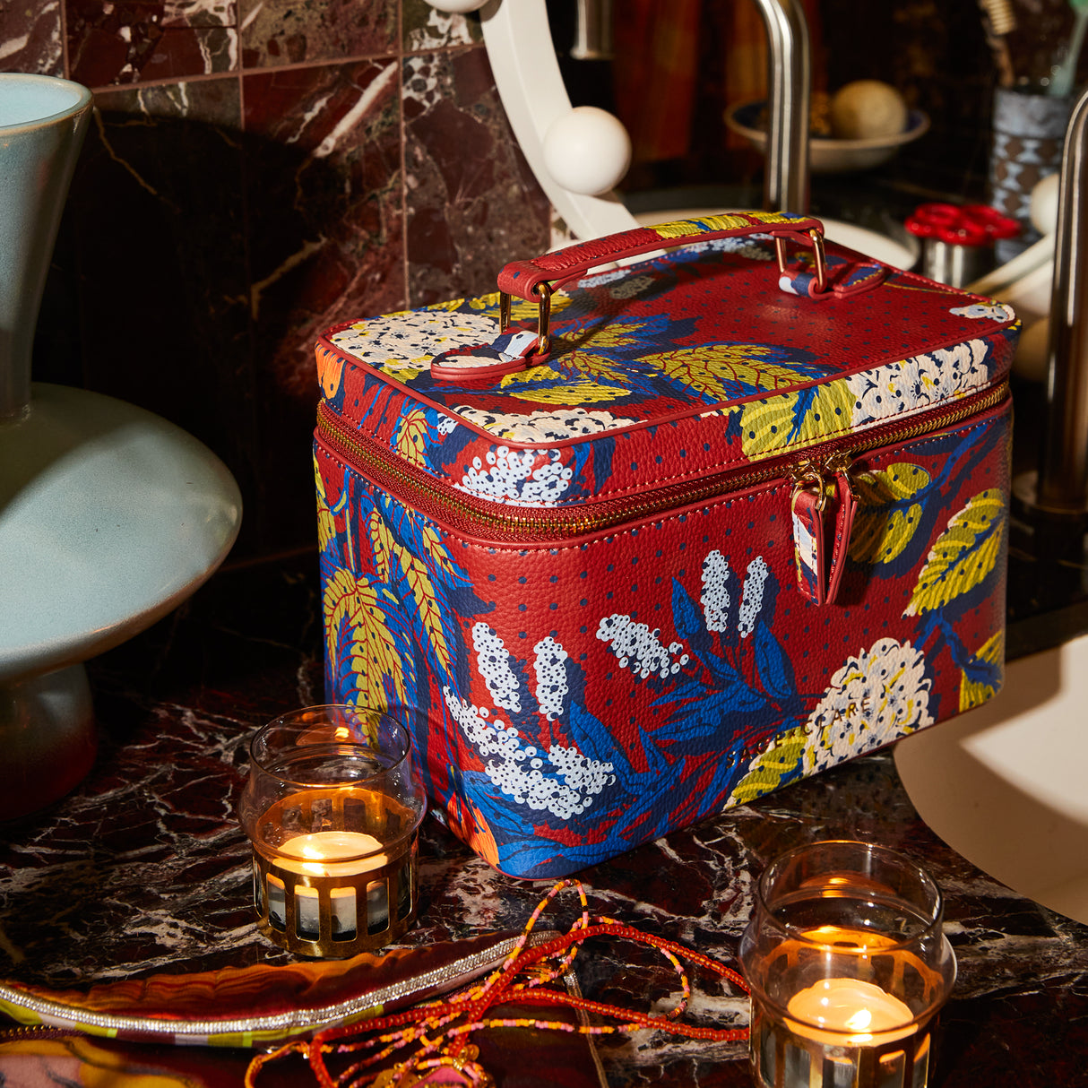 Heidi Large Vanity Case - Burnt Sienna