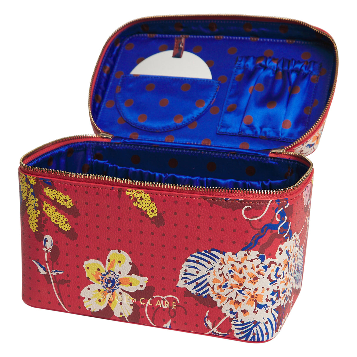 Heidi Large Vanity Case - Vermillion