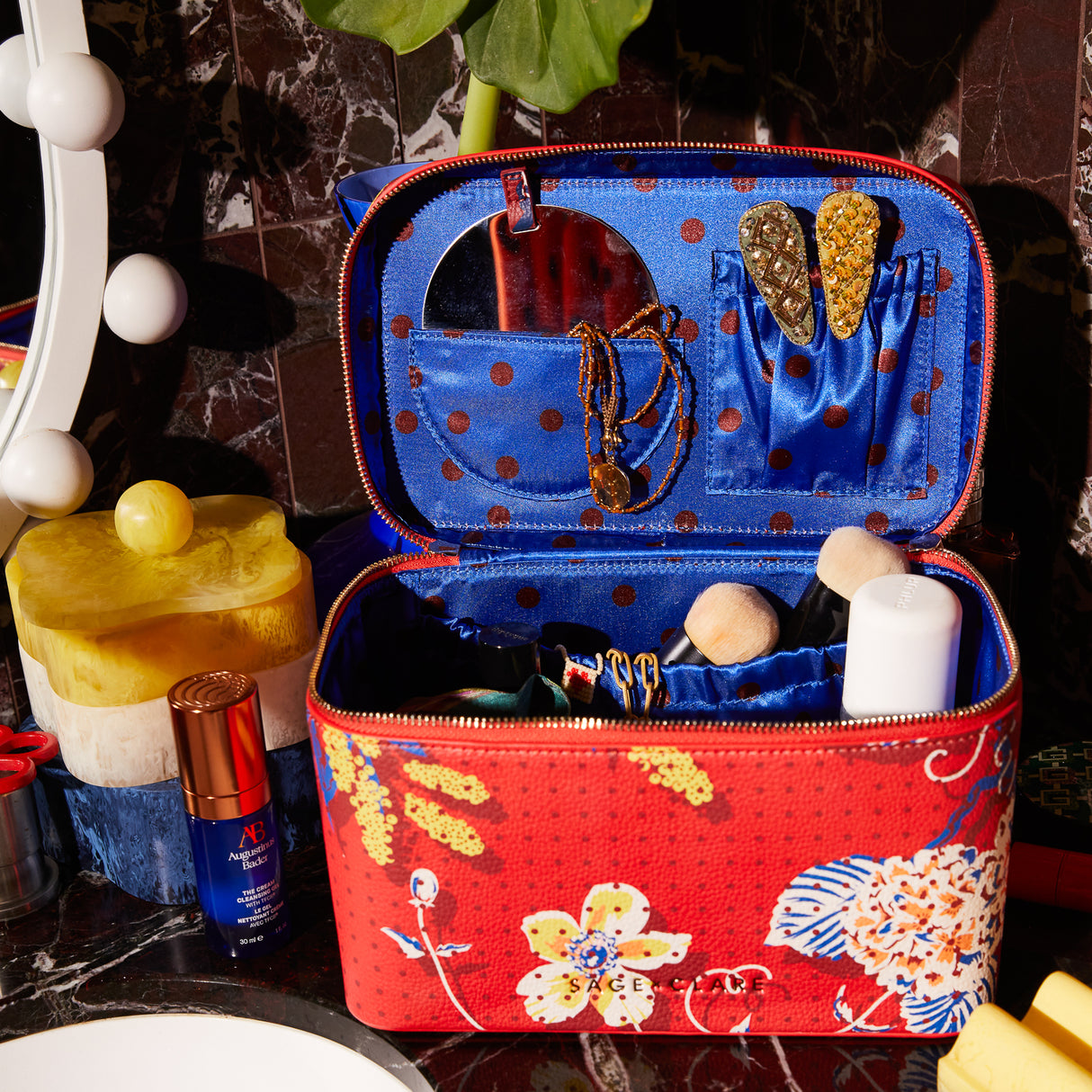 Heidi Large Vanity Case - Vermillion