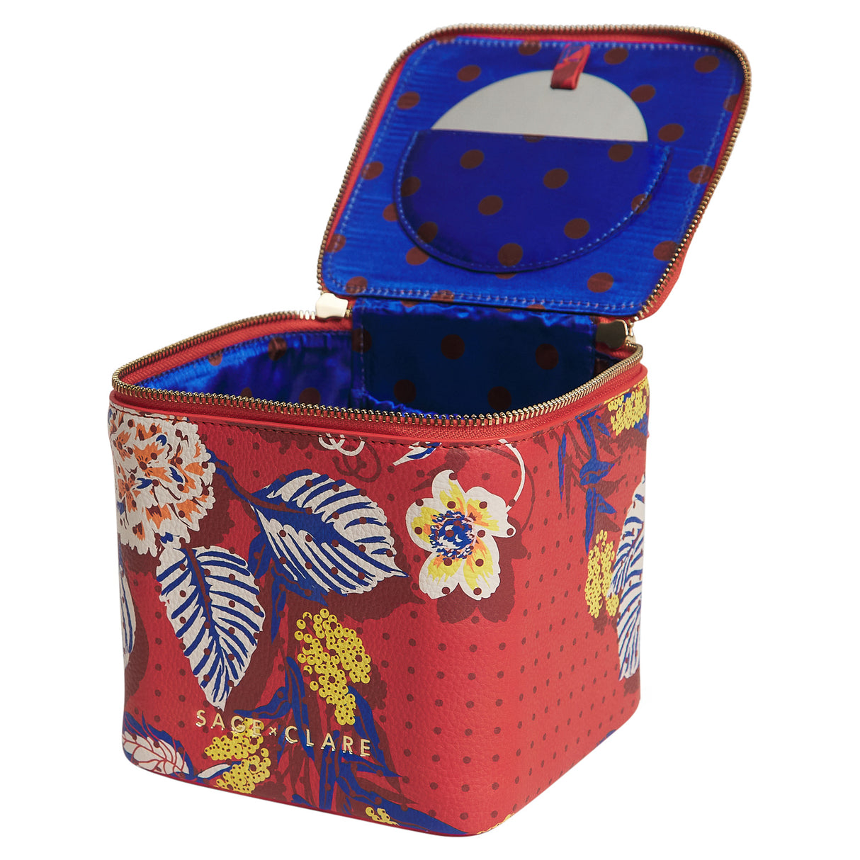 Heidi Small Vanity Case - Vermillion