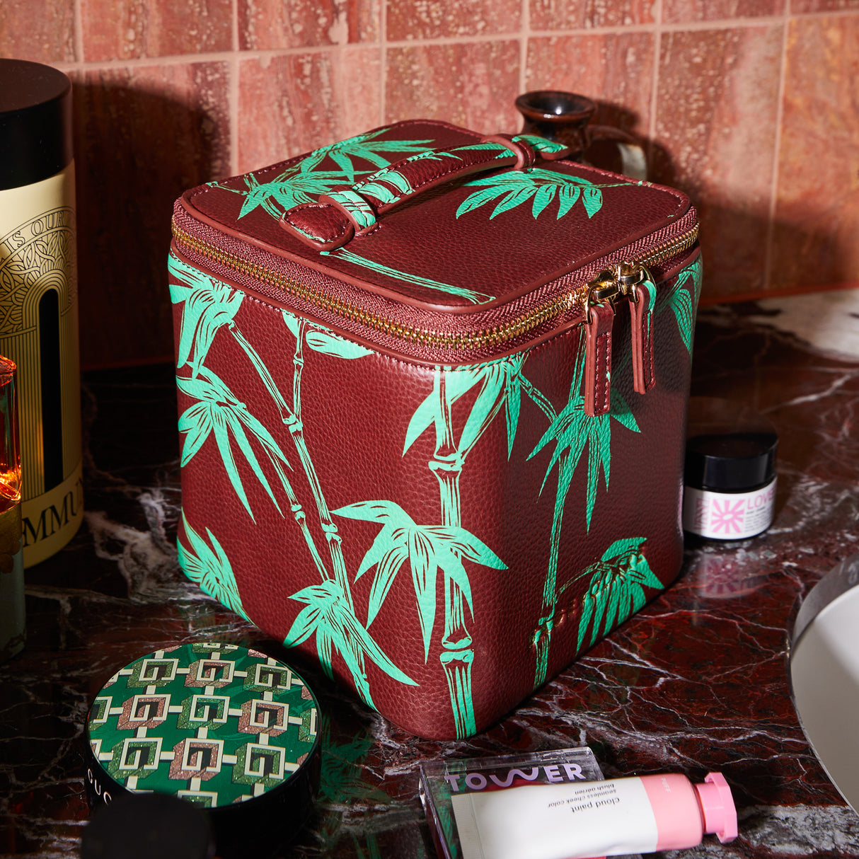 Aneta Small Vanity Case - Rosewood
