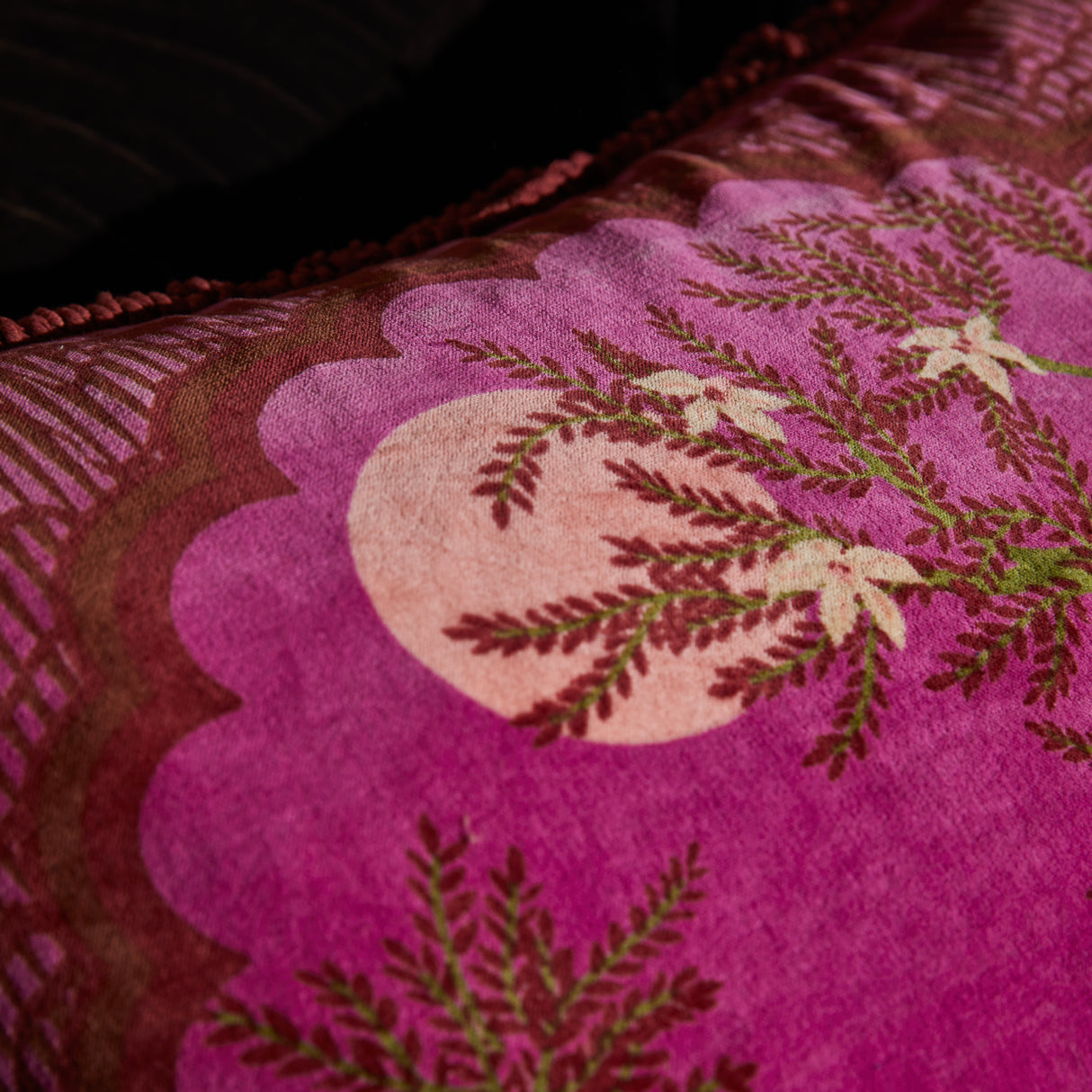 Andrea Velvet Cushion - Pansy Feather Insert