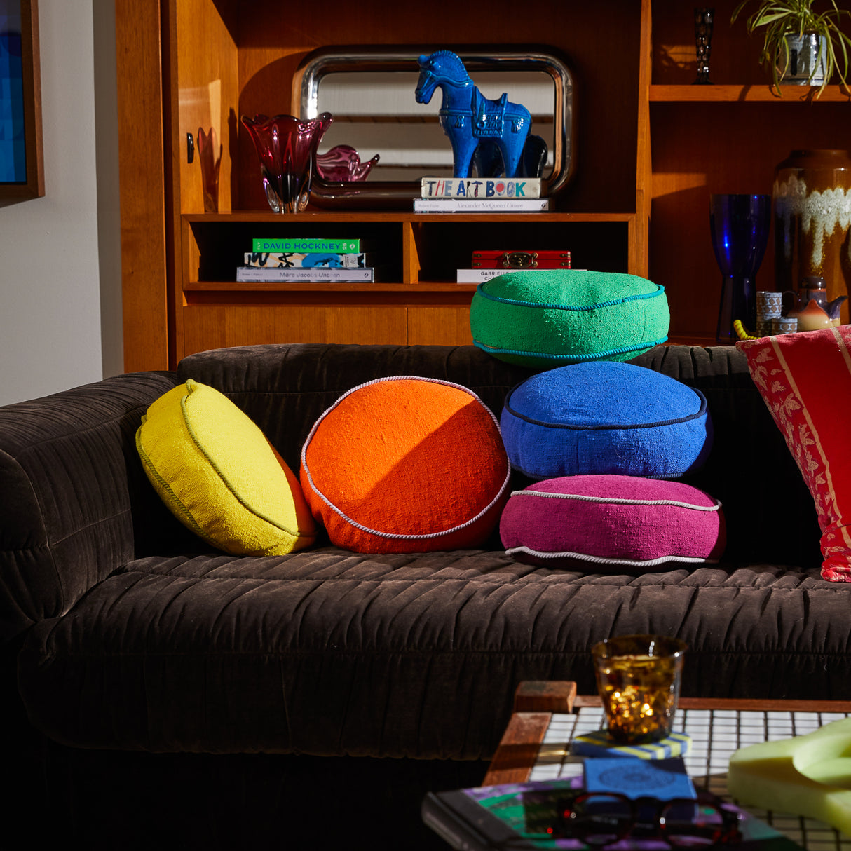 Dana Round Cushion - Plumberry Feather Insert