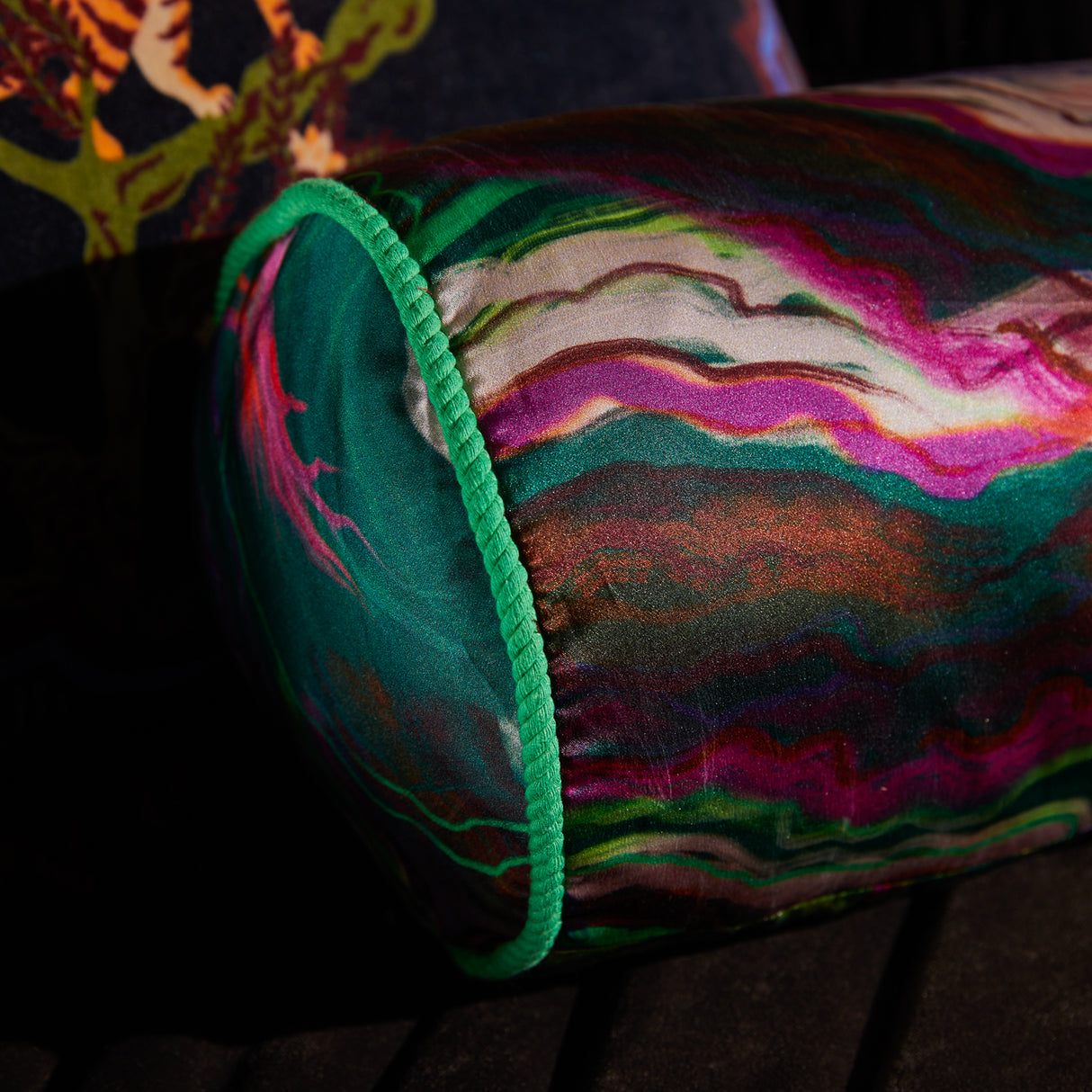 Zoi Silk Bolster Cushion Feather Insert