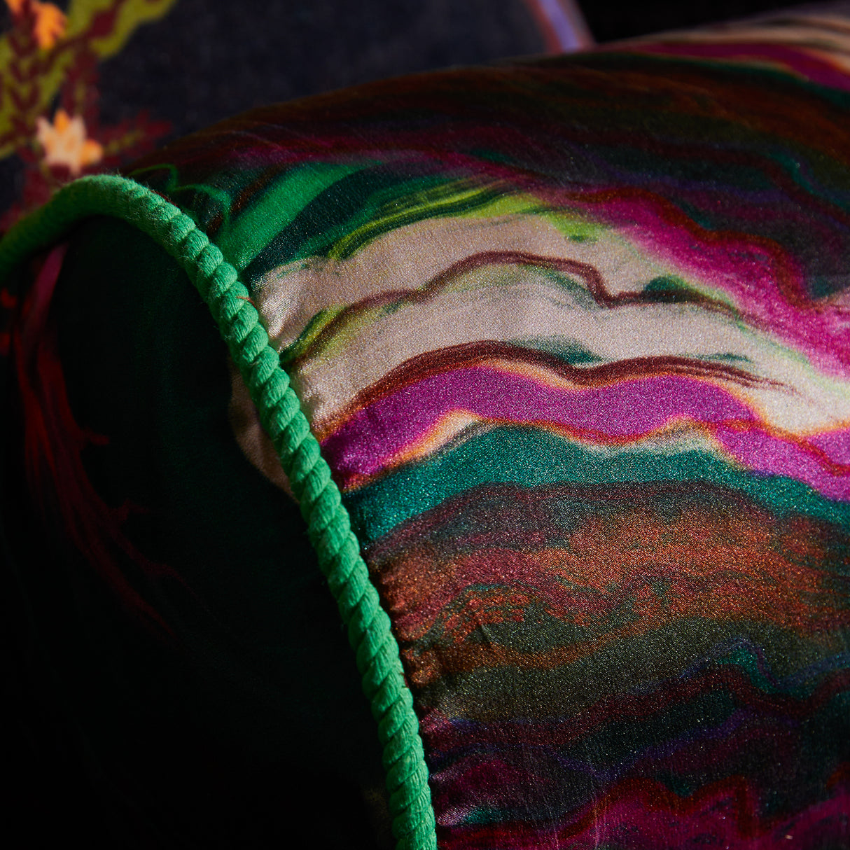 Zoi Silk Bolster Cushion Feather Insert