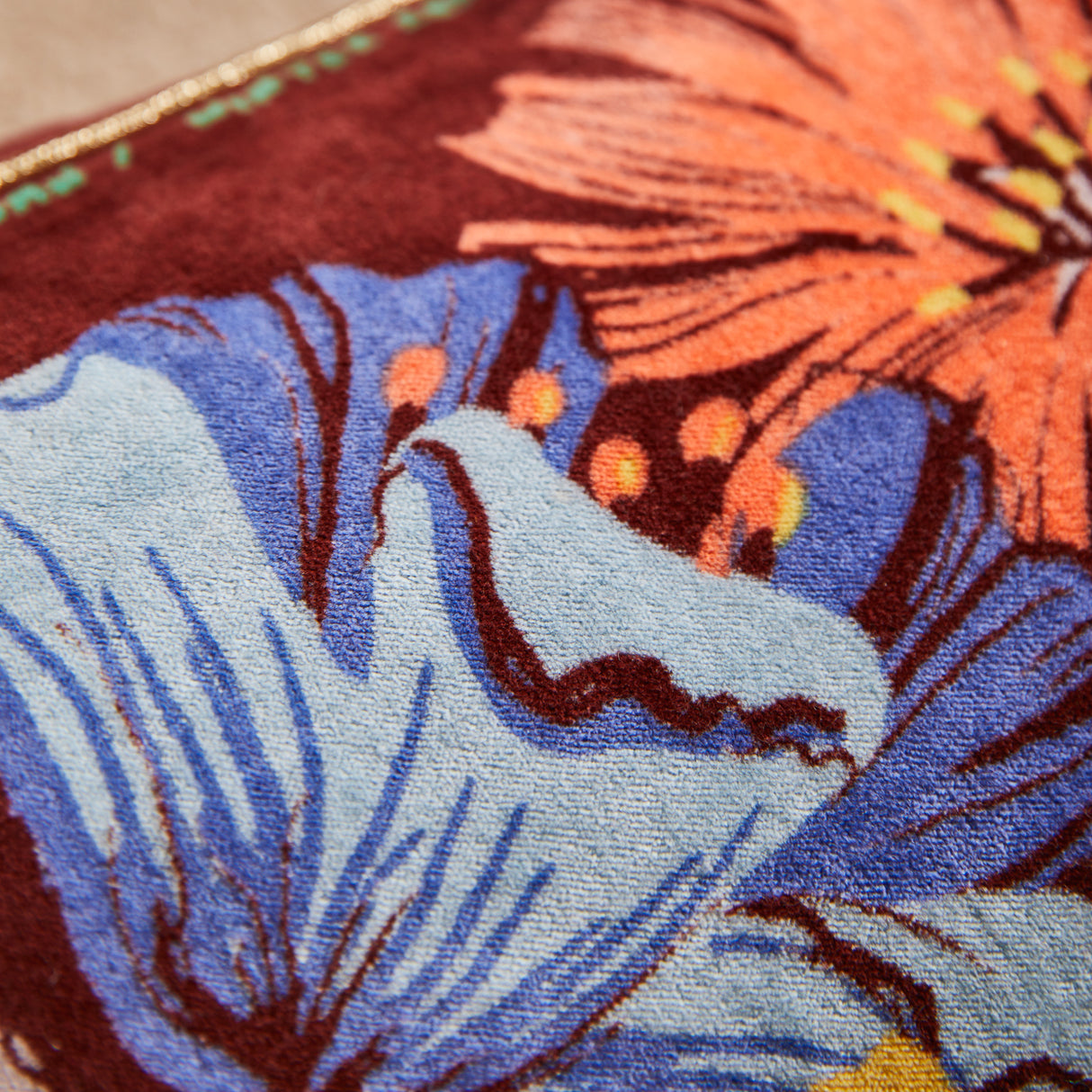 Ines Velvet Cushion - Burnt Sienna Feather Insert