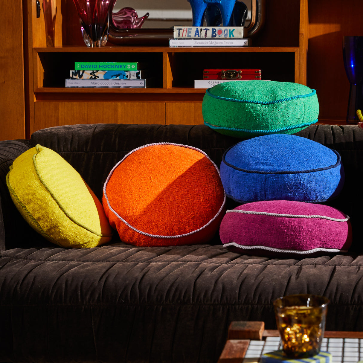 Dana Round Cushion - Ultramarine Feather Insert