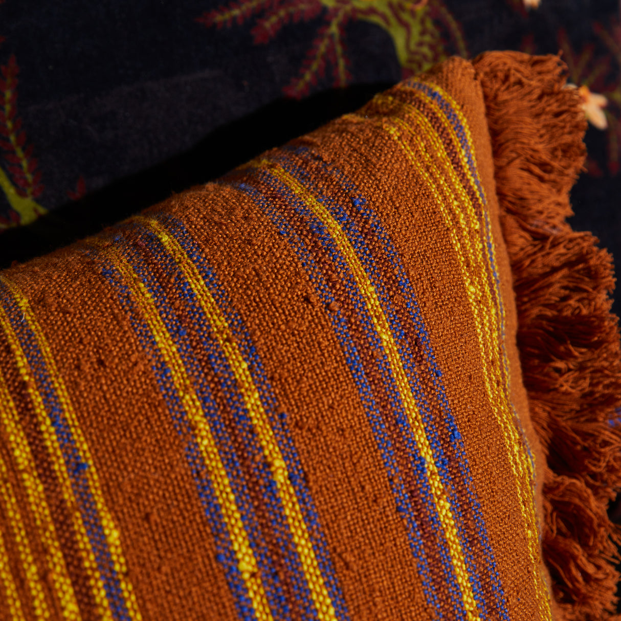 Nicolette Woven Cushion - Russet Feather Insert