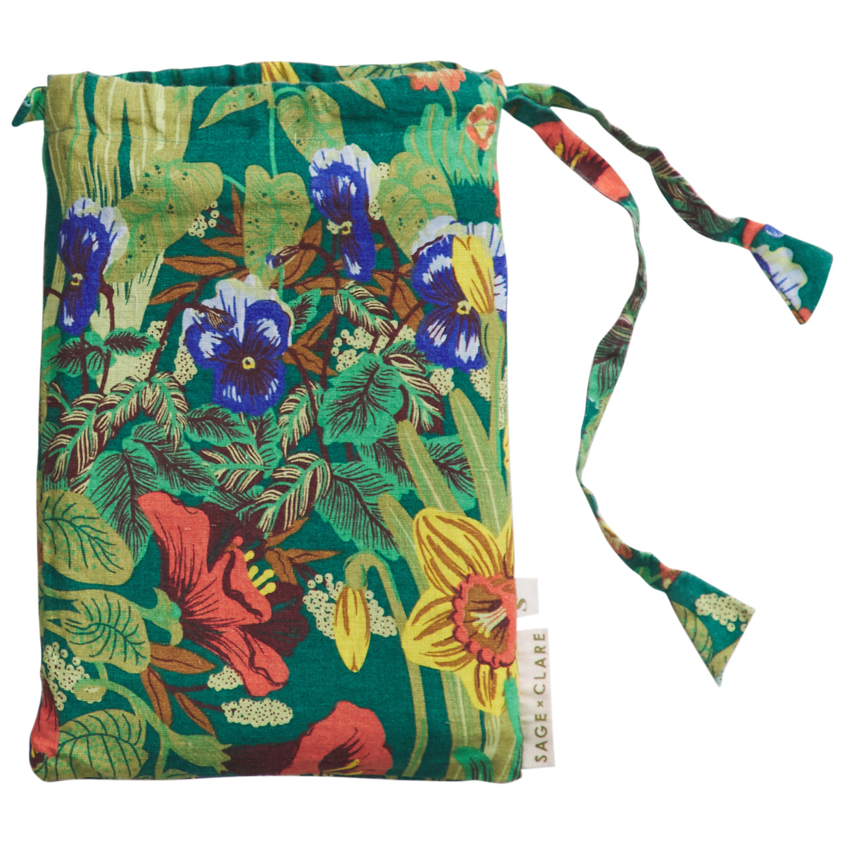 Babette Linen Sheets - Verdant Flat Sheet / Queen