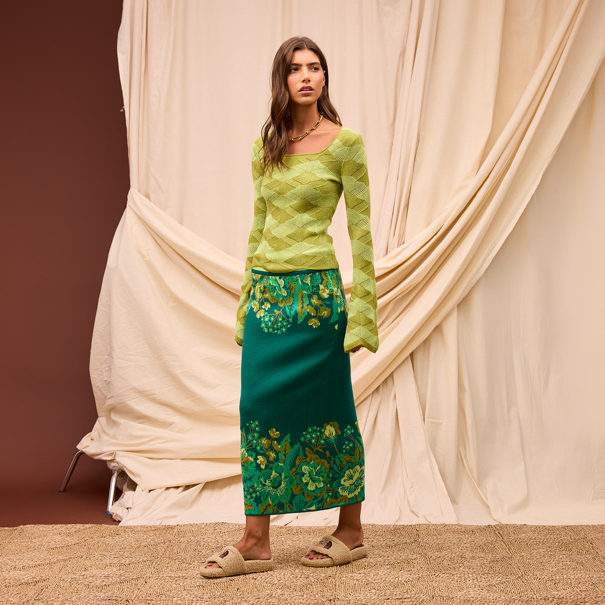 Eliza Knit Maxi Skirt XS