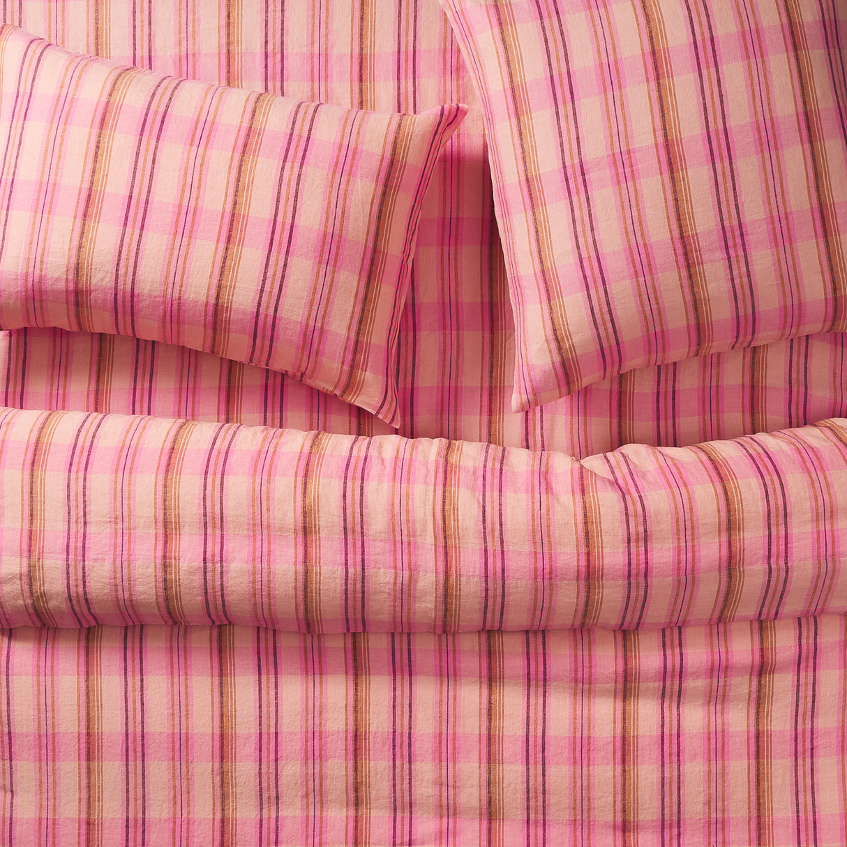 Nicolette Linen Euro Pillowcase Set - Poudre