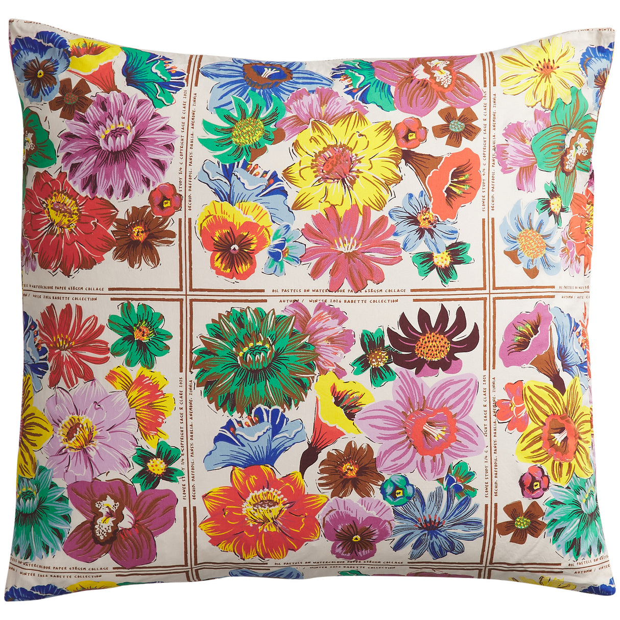 Ines Cotton Euro Pillowcase Set - Porcelain