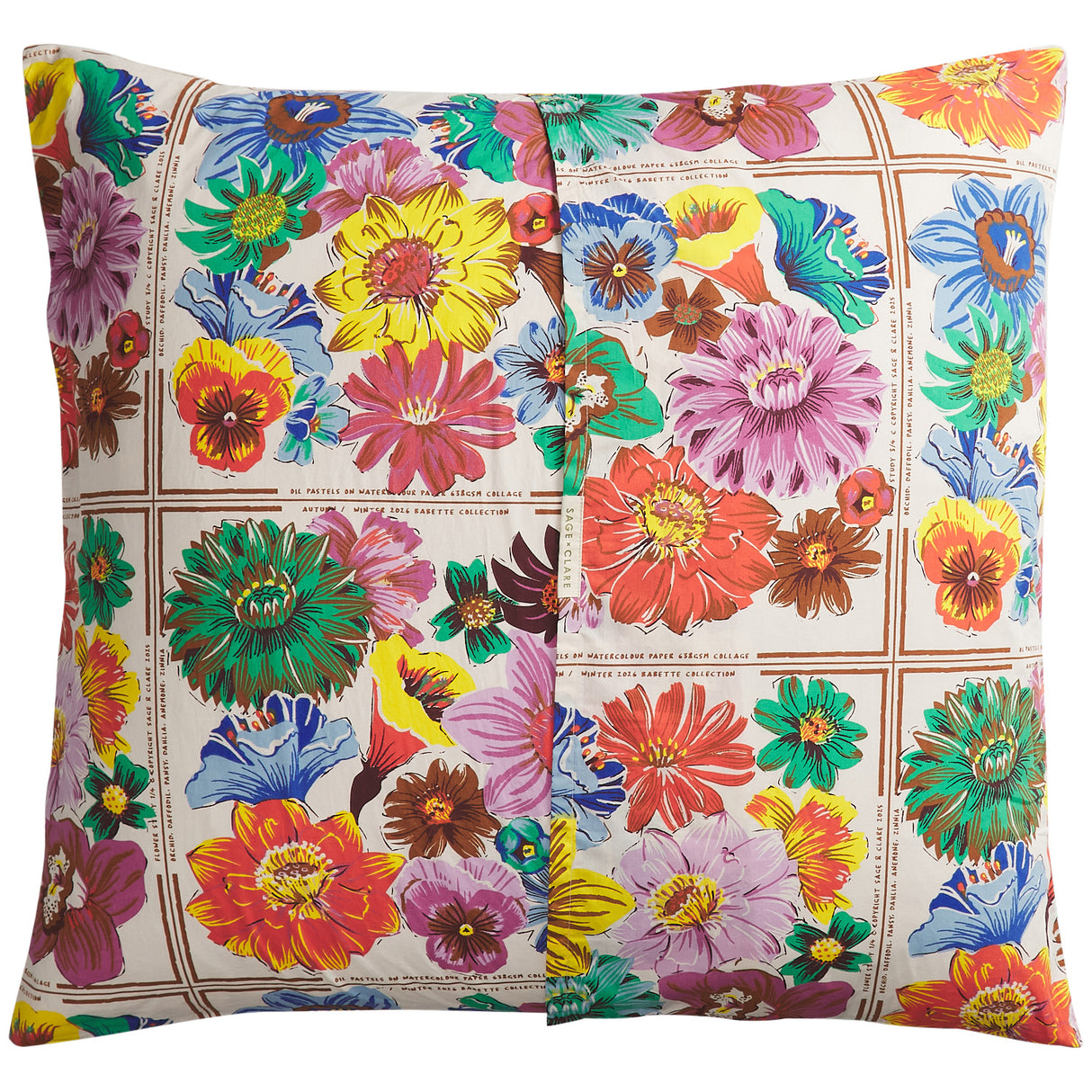 Ines Cotton Euro Pillowcase Set - Porcelain