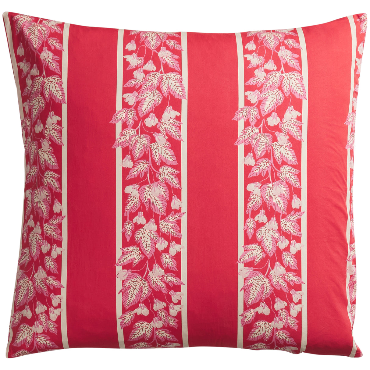 Agata Cotton Euro Pillowcase Set - Vermillion