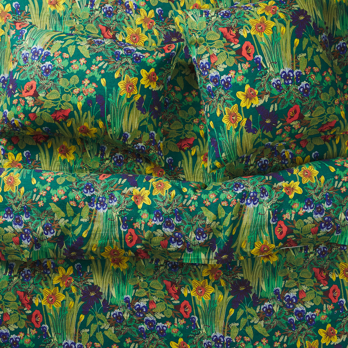 Babette Linen Euro Pillowcase Set - Verdant