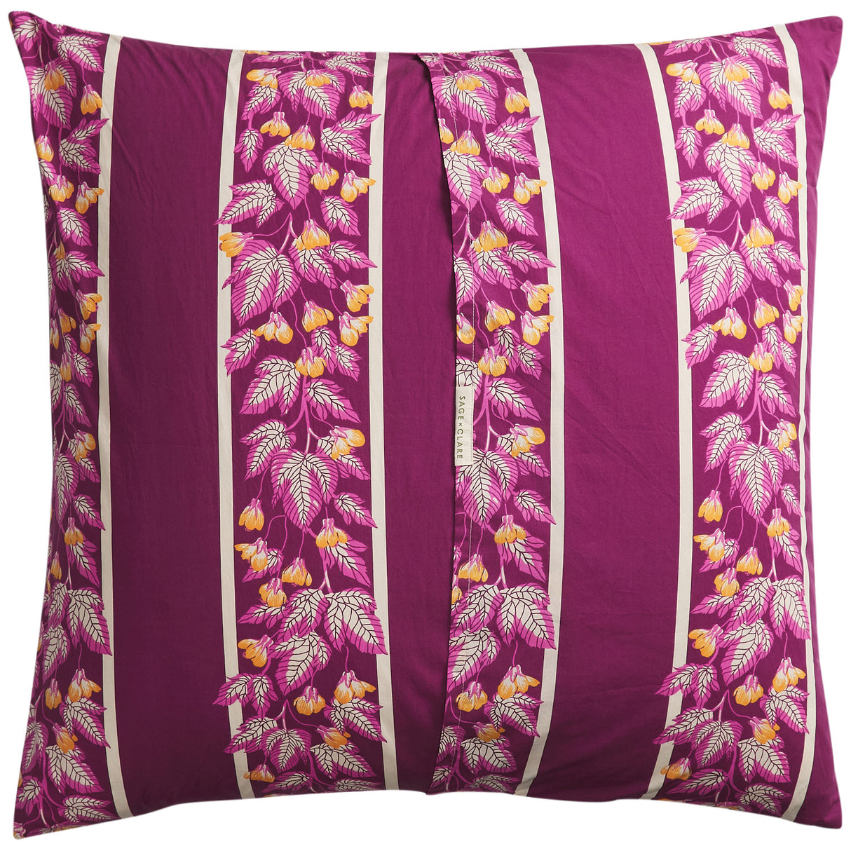 Agata Cotton Euro Pillowcase Set - Mulberry
