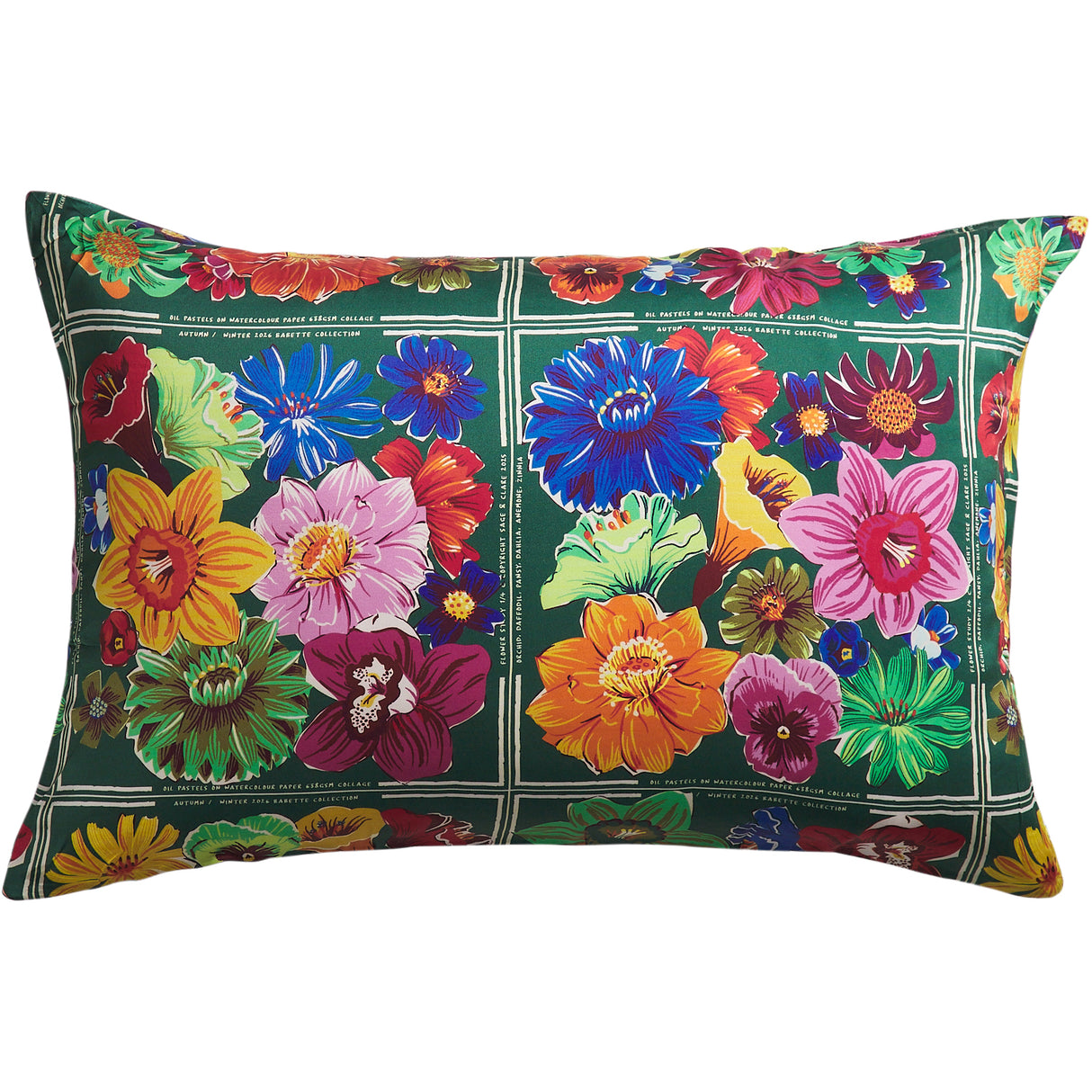 Ines Silk Pillowcase - Verdant Standard