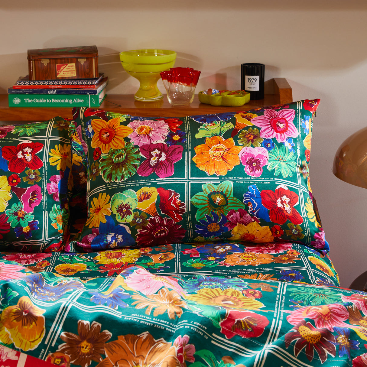 Ines Silk Pillowcase - Verdant Standard