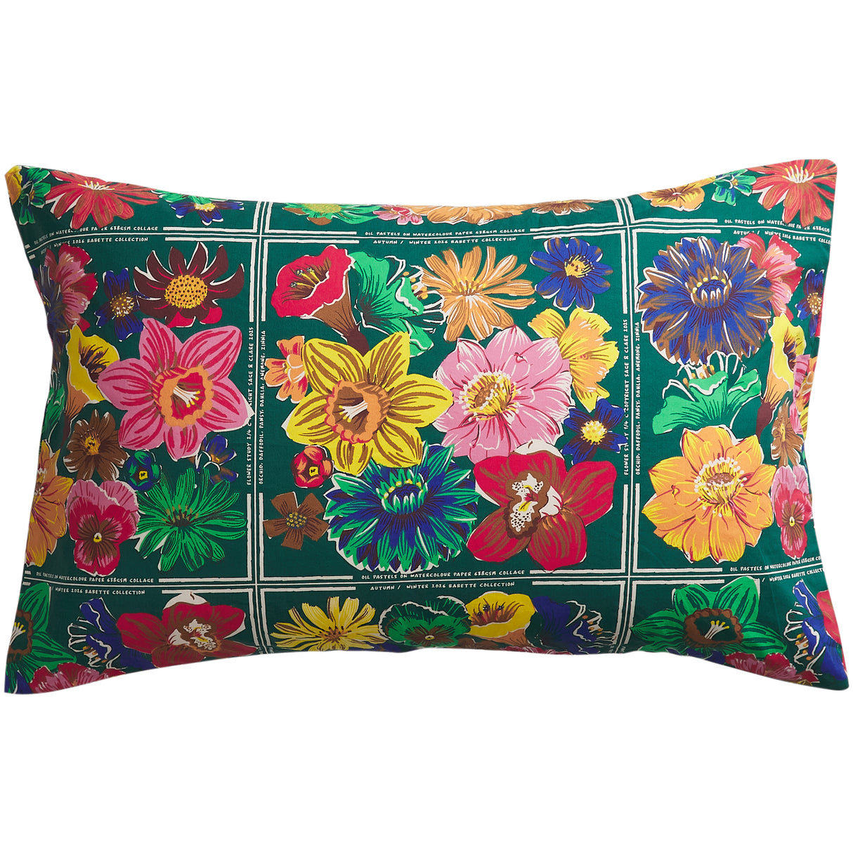 Ines Cotton Pillowcase Set - Verdant Standard