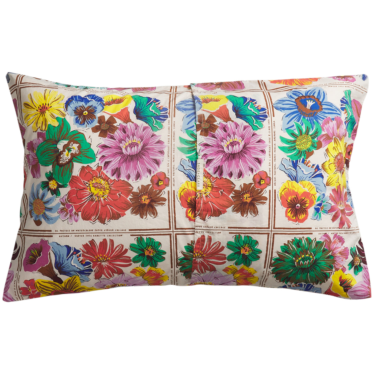 Ines Cotton Pillowcase Set - Porcelain Standard