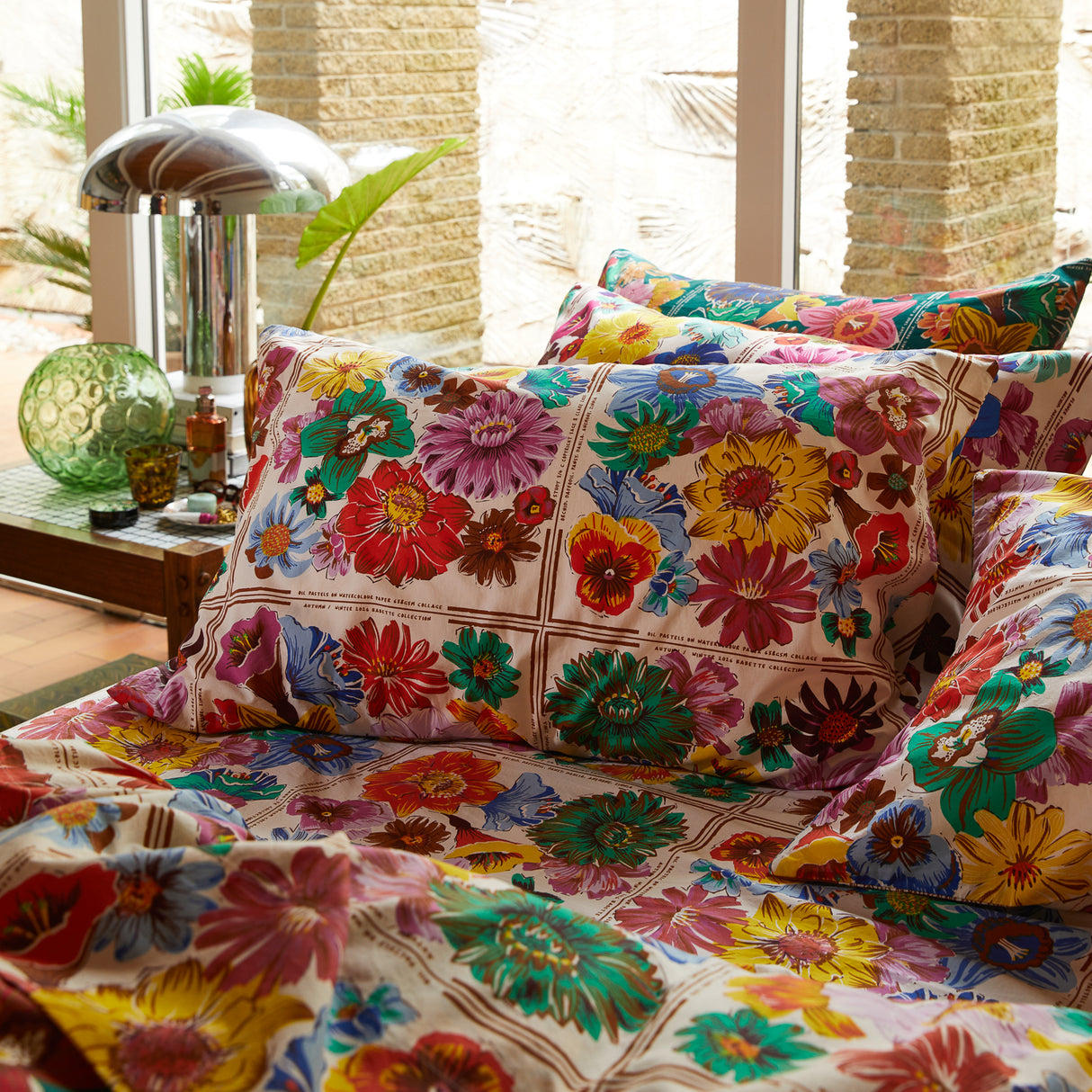 Ines Cotton Pillowcase Set - Porcelain Standard