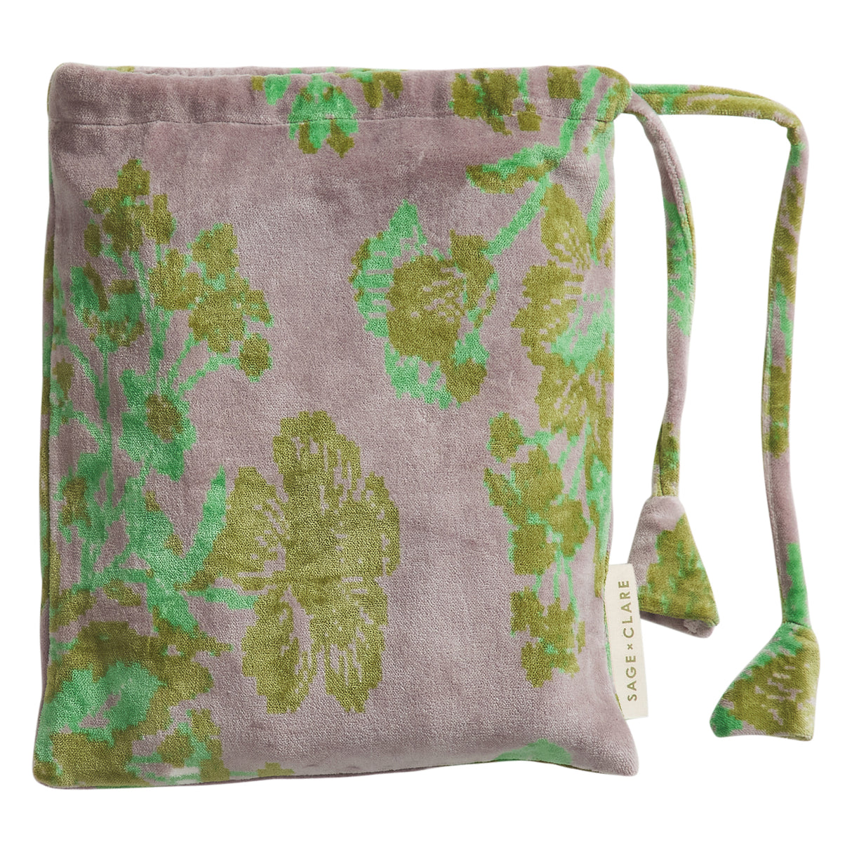 Hazel Velvet Pillowcase - Mink Grey Standard