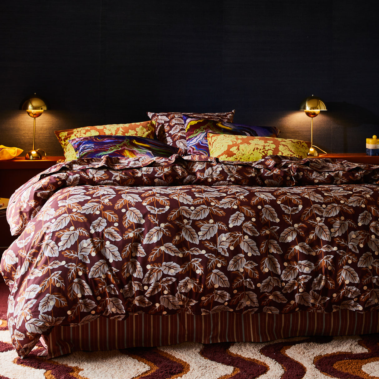 Hazel Velvet Pillowcase - Russet Standard
