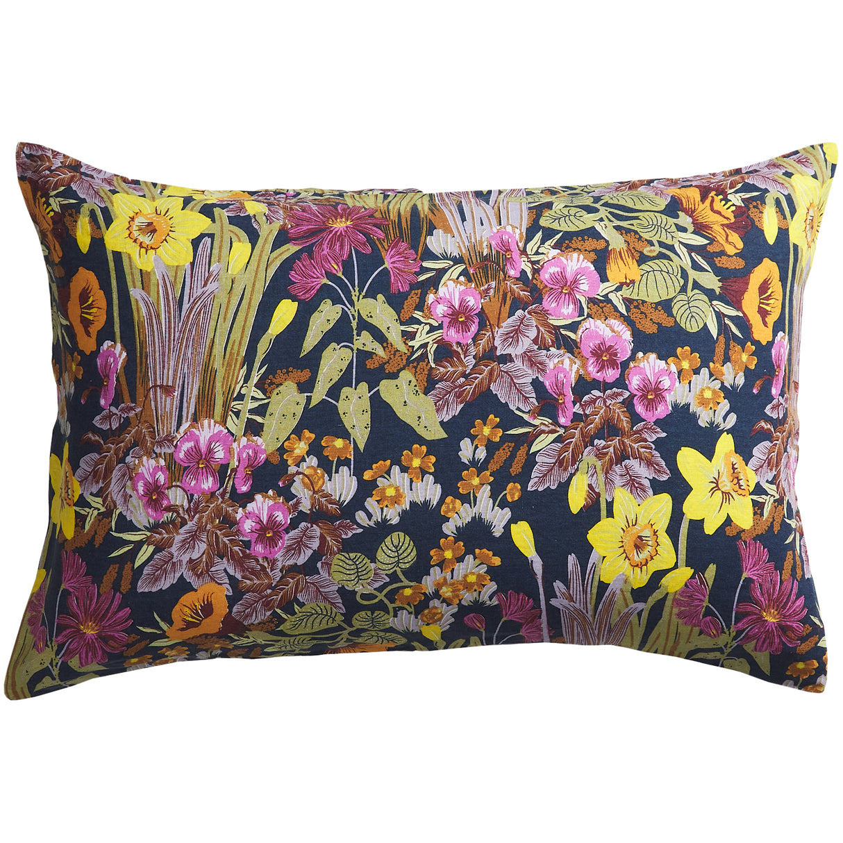 Babette Linen Pillowcase Set - Ink Standard