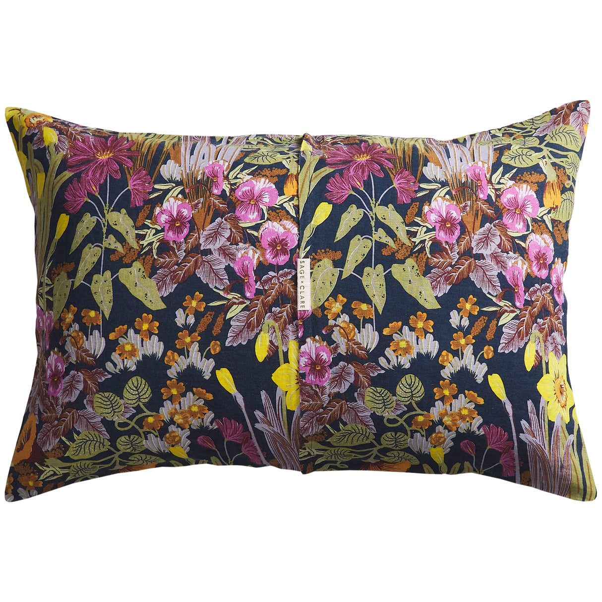 Babette Linen Pillowcase Set - Ink Standard