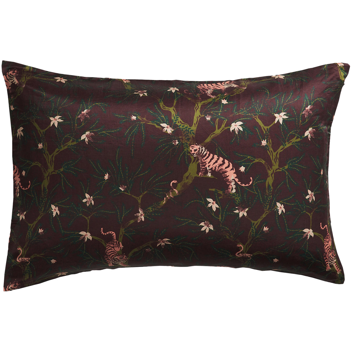 Andrea Linen-Silk Pillowcase - Rosewood Standard