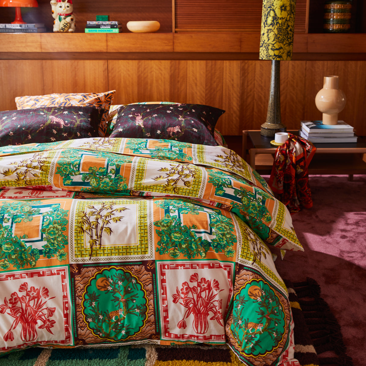 Andrea Linen-Silk Pillowcase - Rosewood Standard