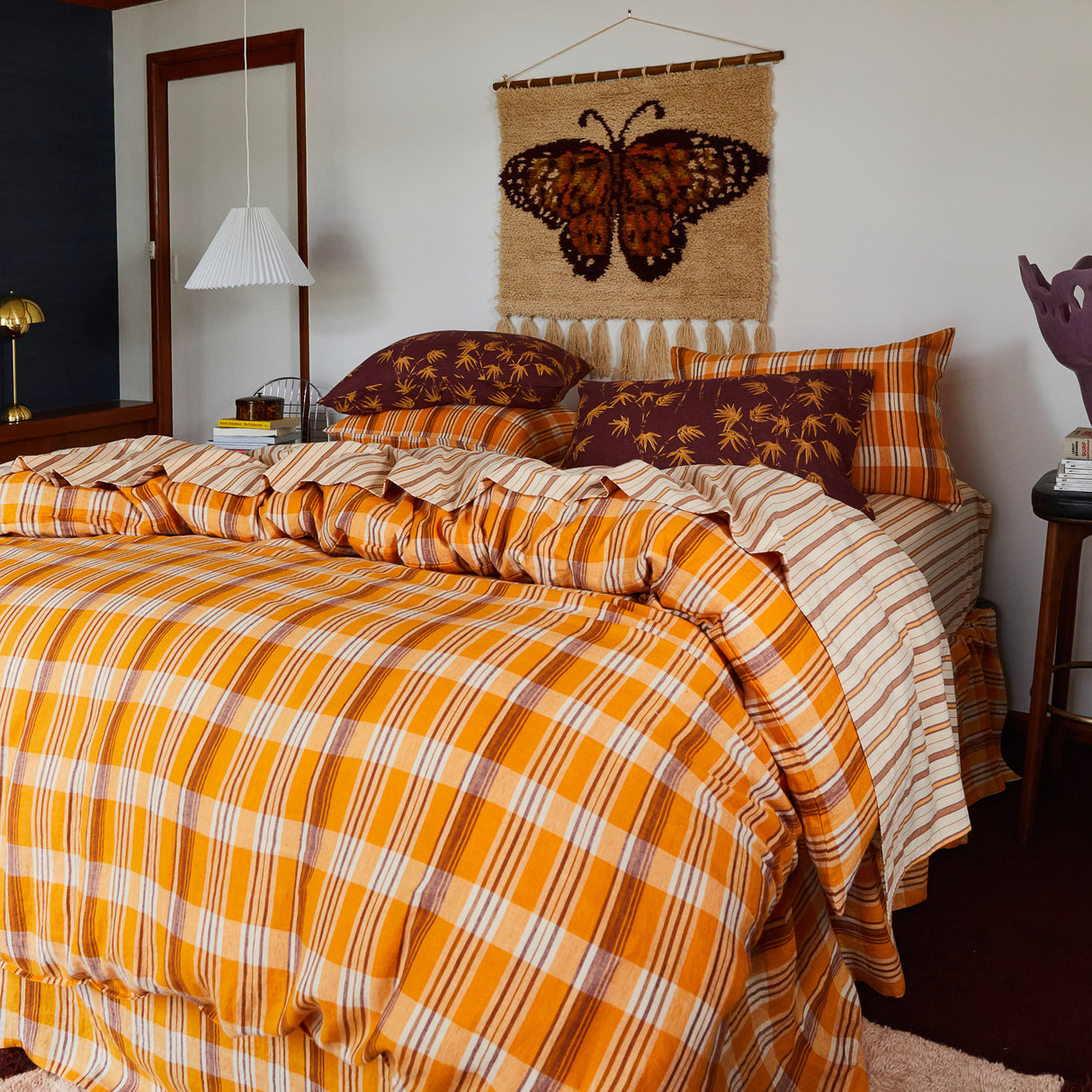 Nicolette Linen Pillowcase Set - Marigold Standard